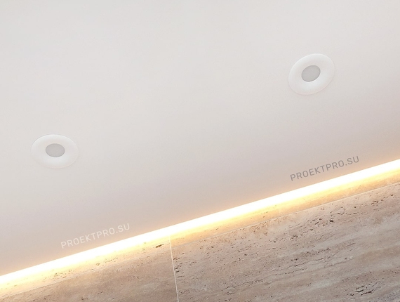 Скрытая подсветка по периметру натяжного потолка